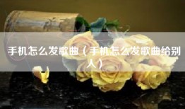 手机怎么发歌曲（手机怎么发歌曲给别人）